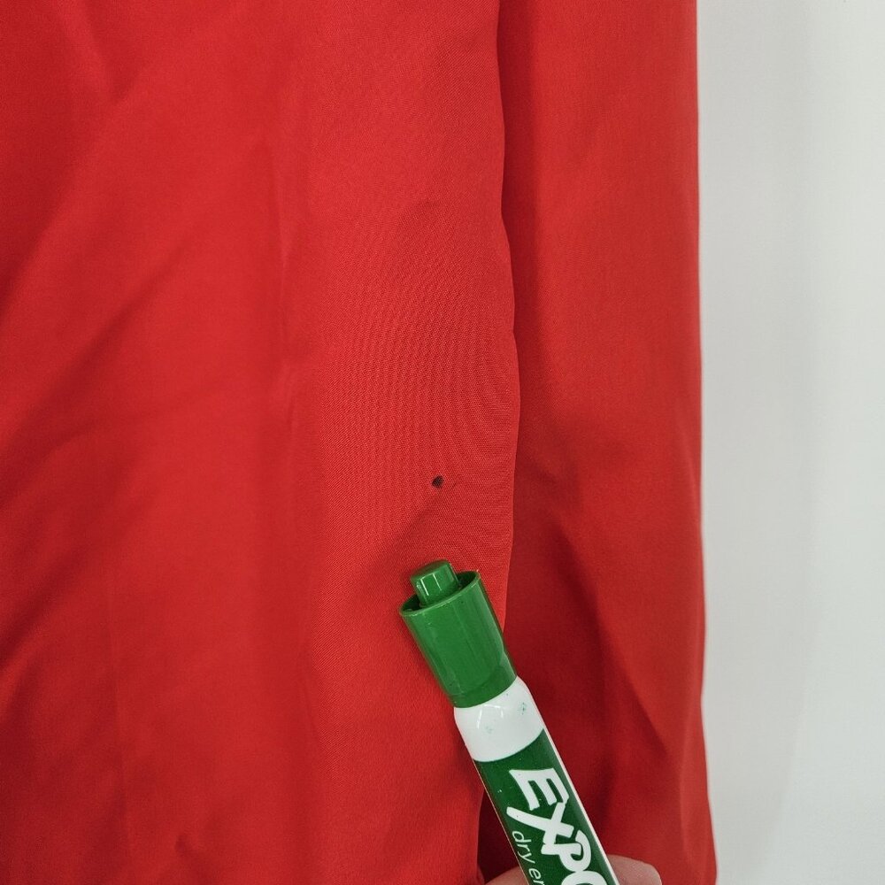 Vintage Sears Fashion Place Shirt Womens 38 Red Long Sleeve Blouse 70s Secretary - Picture 7 of 10